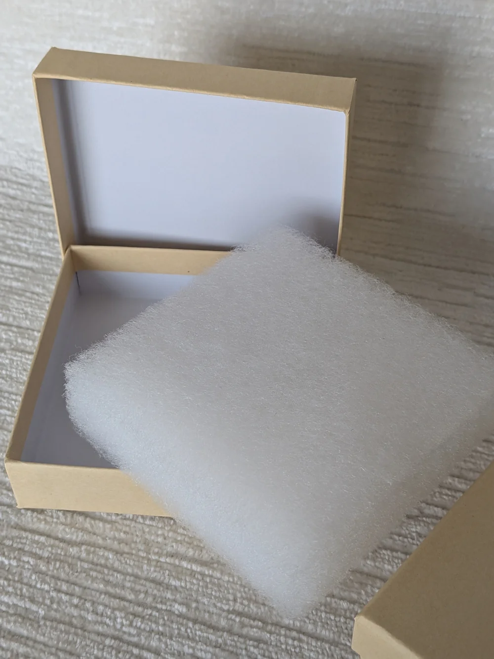 Tan Jewelry Gift Boxes With Polyfil - Case Of 20 3.5